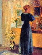 Anna Ancher Young Girl in front of Mirror Spain oil painting artist